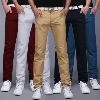 Классические повседневные брюки 9 цветов, мужские Весенне-летние Новые деловые модные Удобные брюки из эластичного хлопка с прямыми джинсами