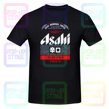 Японская рубашка Asahi Beer, футболка, новая винтажная уличная одежда унисекс