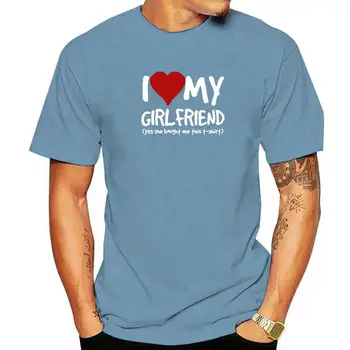 Я люблю Свою девушку, Да, Она Купила Мне Эту футболку С принтом Уличной одежды В Подарок Бойфренду, Топы в стиле Харадзюку С Коротким рукавом, Футболки