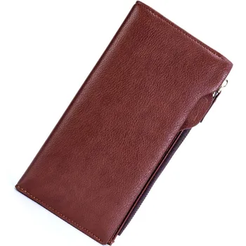 RFID-блокирующий мужской конверт для мальчиков из искусственной кожи, кошелек, сумочка, длинный кошелек на молнии, вечерний чехол, сумка