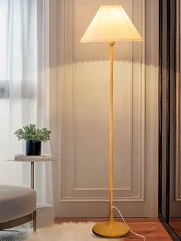 Простой деревянный торшер с расширенной выдвижной линией в японском кремовом стиле, декоративная лампа для гостиной, прикроватная лампа для спальни